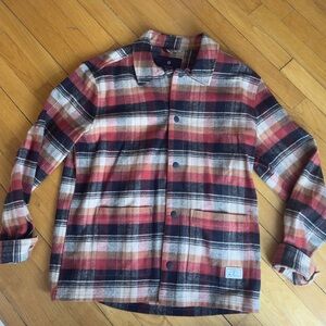 Ben Sherman Mens Brushed Plaid Chore Shirt/Jacket Medium‎